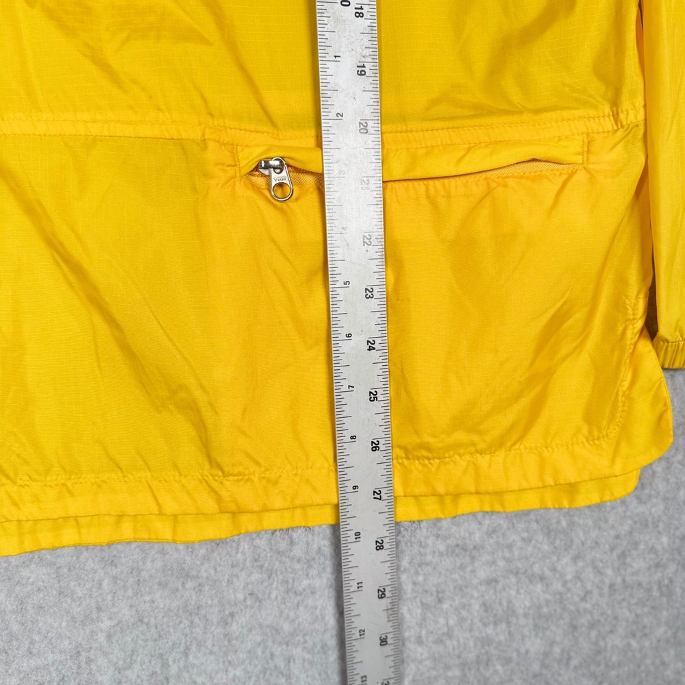 LL Bean Womens M Yellow Nylon Riptstop 1/4 Zip Pullover Windbreaker Jacket VTG - Picture 8 of 10